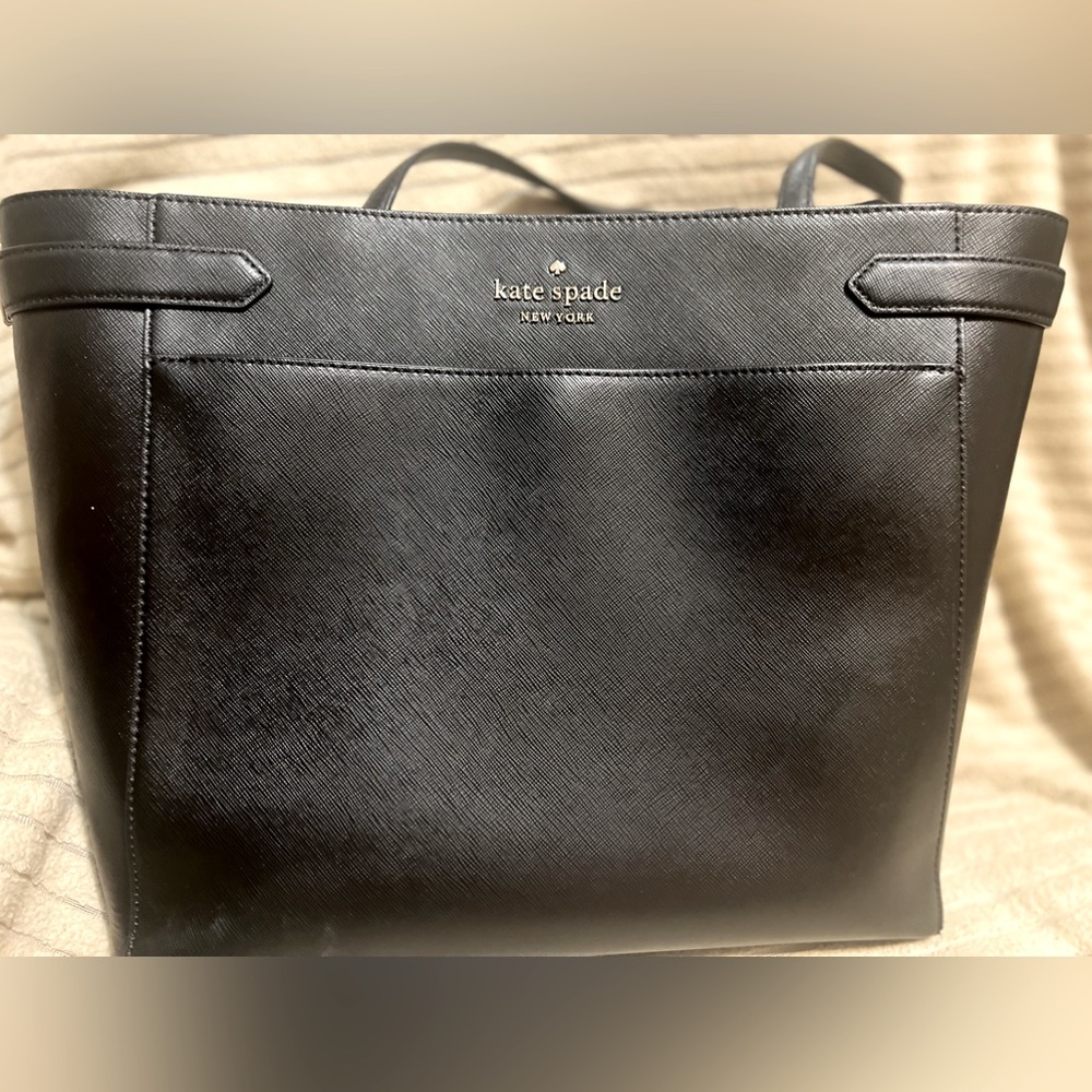 Kate Spade Staci Laptop Tote Bag Black Leather